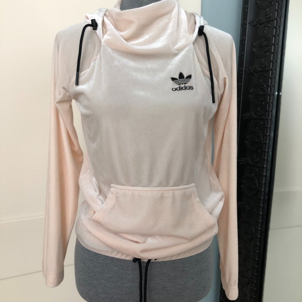Adidas Velvet Cream Pullover Hoodie